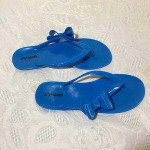 steve madden jelly bow flip flops